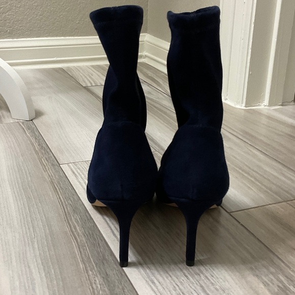 Stuart Weitzman Dark Blue Heeled Boots - Picture 3 of 15
